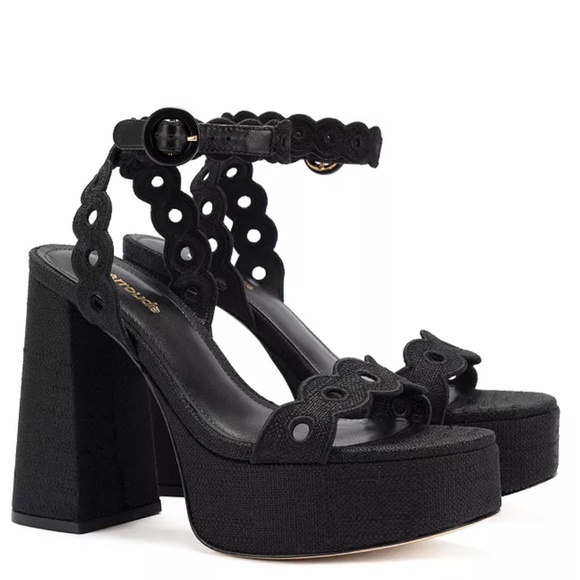 Larroude Women's Dolly Broderie Slip on Sandals - Picture 1 of 4